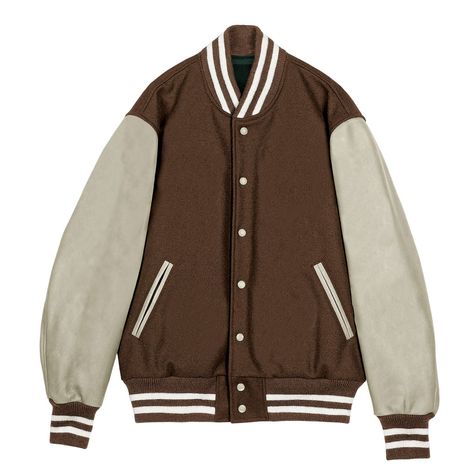 7bb060764a818184ebb1cc0d43d382aadesc53011653ri College Varsity Jacket, Fleece Jacket Men, Jacket Aesthetic, Print Embroidery, Aesthetic Streetwear, Vintage College, Steven Alan, Leather Sleeves, Clothing Material