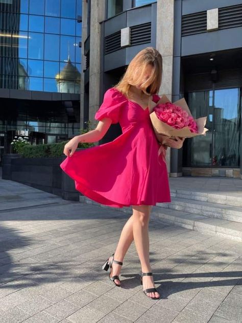 Pink Frocks For Women, Frok Designs For Women Unique, Single Piece Dress Western, Short One Piece Dress Western, Partywear Dresses Western, One Piece Dress Western, Short One Piece Dress, Single Piece Dress, Frock Photos