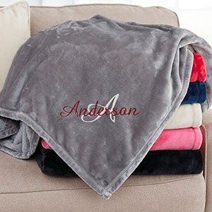 Personalized Blankets & Throws | Personalization Mall Embroidered Fleece Blanket, Initial Blanket, Snuggie Blanket, Senior Week, Friend Ideas, Personalization Mall, Custom Blankets, Personalized Pillow Cases, Embroidery Diy