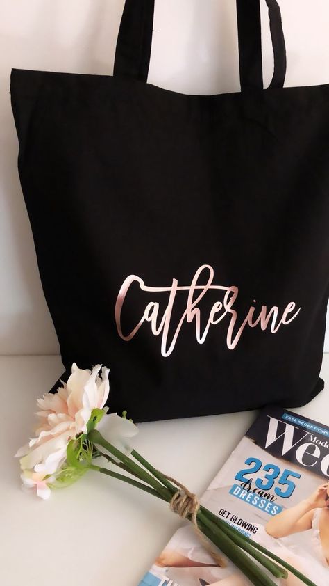 Sac Tote Bag, Idee Cricut, Quote Tote Bag, Tote Bag Custom, Wedding Bags, Vinyl Bag, Custom Tote Bags, Personalized Tote Bags, Wedding Bag