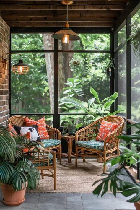 Affordable Small Screened Porch Design Tips Close Porch Ideas, Enclosed Front Porch Design, Long Narrow Screened In Porch, Small Sun Porch Ideas, Affordable Front Porch Ideas, Small Screened Porch Designs, Eclectic Screened In Porch, Closed Front Porch Ideas, Screened In Front Porch Curb Appeal