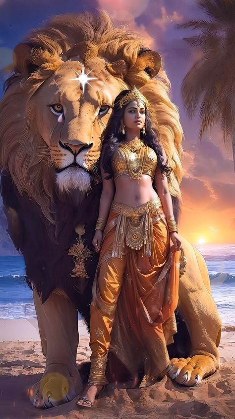 Enjoy the wonders of nature with these hybrid animals Seni Arab, Lion Photography, Happy Navratri Images, Spirit Animal Art, Navratri Images, Pahlawan Marvel, Goddess Artwork, Female Art Painting, Art Gallery Wallpaper