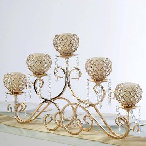 Pillar Candles Wedding, Chandelier Candle Holder, Crystal Candelabra, Dinner Setting, Standing Candle Holders, Candle Chandelier, Gold Candles, Candle Vase, Vase Candle Holder