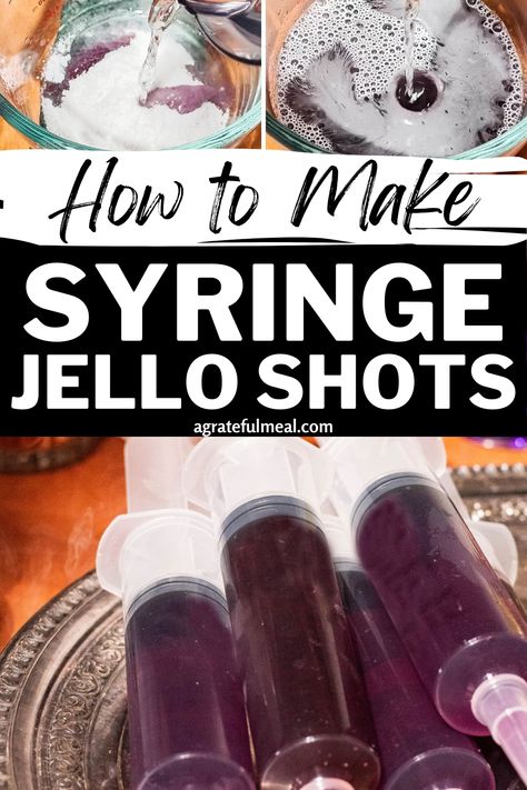 Halloween Cocktail Syringe, Jello Shots Seringue, Jello Shots In A Syringe, Jello Shots Syringes Recipe, Strawberry Rum Jello Shots, Cognac Jello Shots, Halloween Jell-o Shots In Syringe, Jello Shots In Syringes How To Make, How To Make Syringe Jello Shots