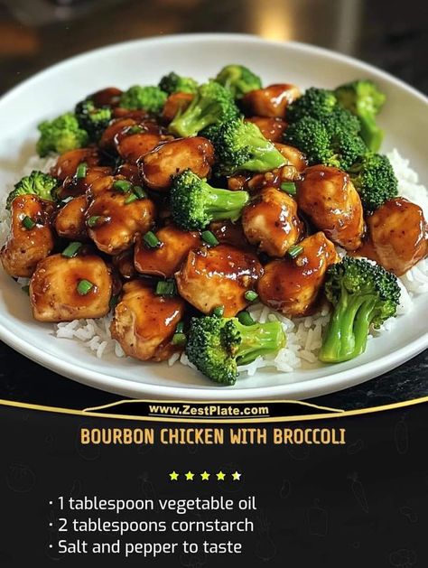 Mediterranean Kitchen Recipes | Bourbon Chicken with Broccoli | Facebook Bourbon Chicken With Broccoli Recipe, Bourbon Chicken And Broccoli, Bourbon Chicken With Broccoli, Bourban Chicken, Cooking With Bourbon, Chicken With Broccoli, Inflammation Recipes, Martha Stewart Recipes, Bourbon Chicken