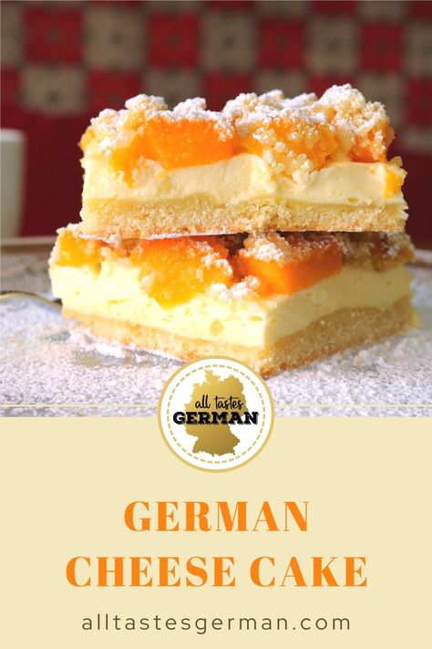 German Cheesecake, German Cheese, German Pastries, Cake With Fruit, German Food Authentic, German Desserts, German Cake, German Baking, Fruitcake Recipes