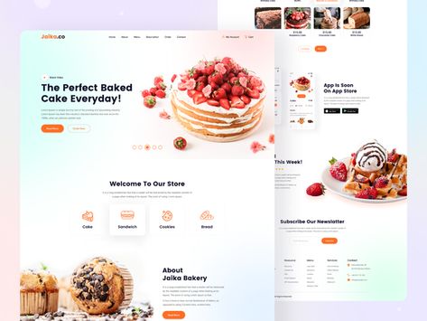 Browse thousands of Cake Web images for design inspiration | Dribbble Cake Website Design Inspiration, Feature Section Web Design, Bakery Website Design Inspiration, Cake Website Design, Cake Websites, Bakery Website Design, Cake Website, Confectionery Shop, Website Branding Design