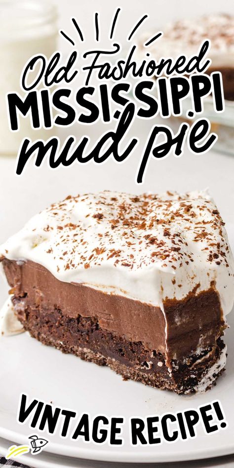 Our Mississippi mud pie recipe is a rich, chocolatey dessert - one of the most decadent treats you’ll ever try. Mississippi Mud Pie Recipe, Mud Pie Recipe, Baked Chocolate Pudding, Chocolate Graham Cracker Crust, Mississippi Mud Pie, Chocolate Pie Recipes, Mississippi Mud, Pudding Pies, Chocolate Graham Crackers