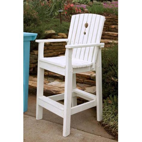 Uwharrie Companion Tall Outdoor Dining Chair with Arms Patio Bar Stools, Bar Patio, 30 Bar Stools, Wine Cabinet, Outdoor Furniture Collections, Patio Bar, Adirondack Chairs, Patio Seating, Woodworking Tips