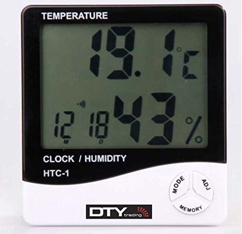 DTY Trading ® LCD Digital Temperature Humidity Meter Thermometer Outdoor Thermometer, Weather Instruments, Data Logger, Temperature Measurement, Digital Thermometer, Weather Station, Hygrometer, Digital Clocks, Temperature And Humidity