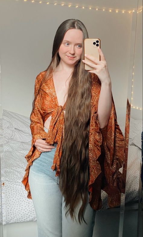 Real Rapunzel, Hair Motivation, Indian Long Hair Braid, Long Hair Care, Long Indian Hair, Long Hair Images, Hair Style Korea, Extra Long Hair, Extremely Long Hair