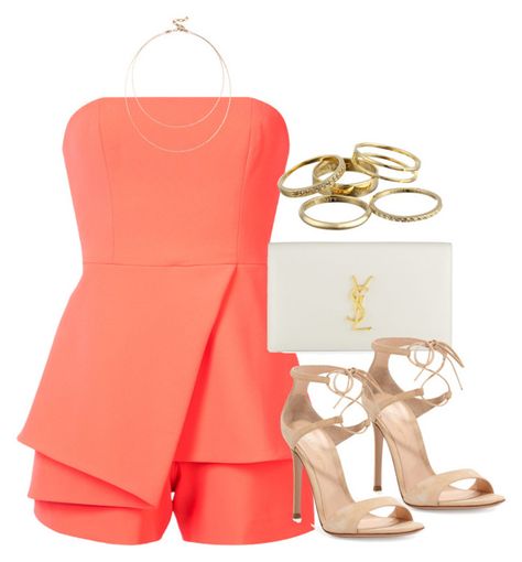 Sin título #12656 by vany-alvarado on Polyvore featuring polyvore, fashion, style, Jay Godfrey, Gianvito Rossi, Yves Saint Laurent, Kendra Scott, Sole Society and clothing Dressy Outfits, Outfits Polyvore, Cute Comfy Outfits, Sole Society, Complete Outfits, Girls Fashion Clothes, Fancy Outfits, Girly Outfits, Fesyen Wanita