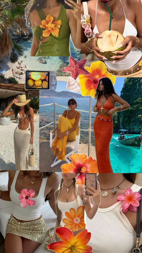 Summer inspo, aesthetic, beach, outfit inspo summer, vacay vibes Vacay Outfits Beach, Beach Outfit Inspo Summer, Summer Inspo Aesthetic, Atlanta Georgia Downtown, Thailand Outfit, Tropical Vacation Outfits, Thailand Fashion, Tropical Girl, Tropical Outfit