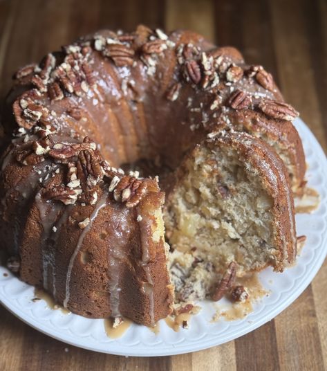 Caramelized Apple Bundt Cake Apple Bundt Cake With Caramel Sauce, Apple Bundt Cake With Box Cake, Apple Bottom Bundt Cake 12 Tomatoes, Lilyloutay Recipes, Nothing Bundt Cakes Recipe, Apple Bunt Cake, Lily Lou, Bunt Cake Recipe, Best Pecan Pie