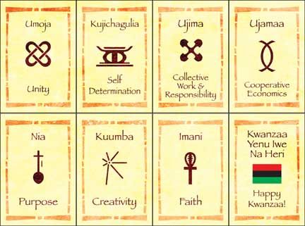 Seven Principles Kwanzaa | The Nguzo Saba (Seven Principles) of the Seven Days of Kwanzaa, image ... Habari Gani, 7 Principles Of Kwanzaa, Days Of Kwanzaa, Seven Principles Of Kwanzaa, Kwanzaa Crafts, Kwanzaa Principles, African American Holidays, African Symbols, Happy Kwanzaa