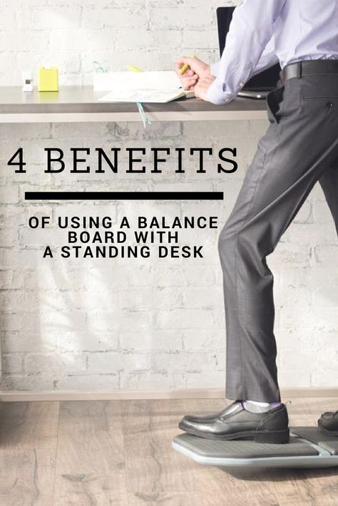 Balance Board For Standing Desk, Stand Up Desk Exercise, Standing Desk Workouts For Women, Standing Desk Exercises At Work, Standing Desk Workout, Home Office With Standing Desk, Office With Tv, Sit Stand Desk Home Office, Ergonomic Desk Setup