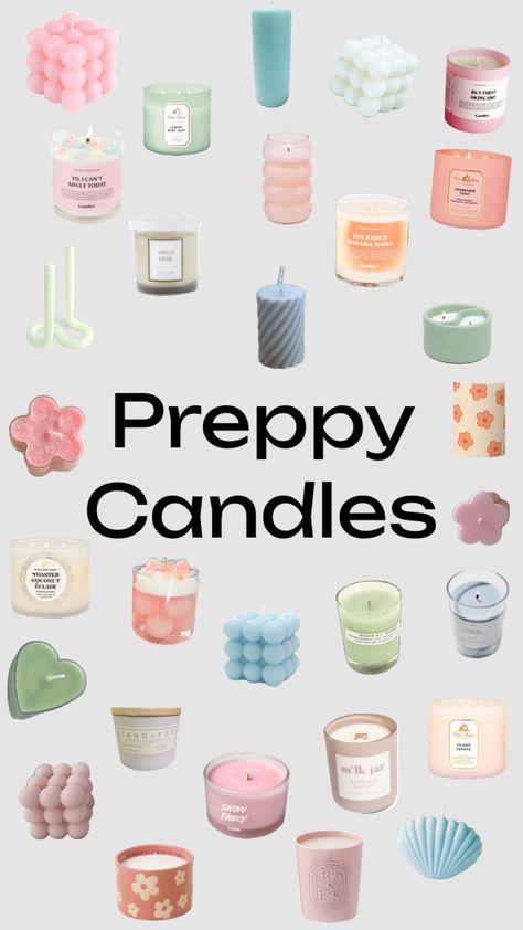 #candle #scent #preppy #vibe #perfectlypreppy Jars Snow, Bahama Mama, Snow Fairy, Create Collage, Creative Play, Coconut, Candles