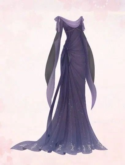 Long Purple Dress, Astrology Symbols, Gaun Abad Pertengahan, Dream Symbols, Look Retro, Fantasy Dresses, Chiffon Evening Dresses, Prom Dress Inspiration, Fairytale Dress