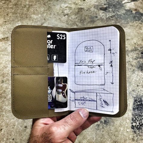 Coyote Brown Hypalon Field Notes Wallet. Croquis, Inflatable Boat, Field Notes Wallet, 2025 Planner, Recycled Firefighter, Wallet Tool, Edc Wallet, Inflatable Boats, Field Work