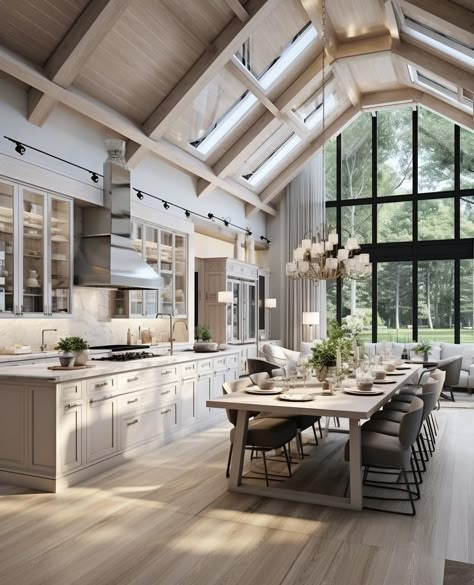 Island Kitchens, Kitchen Ceiling Design, Vaulted Ceiling Kitchen, Kitchens Ideas, Classy Kitchen, Decorating Kitchen, Dream Kitchens Design, Organization Kitchen, Backsplash Kitchen