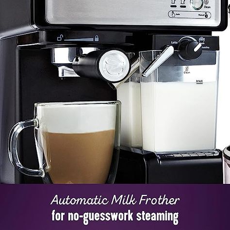 Mr. Coffee, Programmable Coffee Maker with Automatic Milk Frother and 15-Bar Pump, Stainless Steel,Silver #Sponsored #Espresso #Frother #Coffee #Cappuccino #athome Cafe Barista, Cappuccino Maker, Cappuccino Machine, Mr Coffee, Automatic Coffee Machine, News Cafe, Frothing Milk, Espresso Maker, Milk Frother