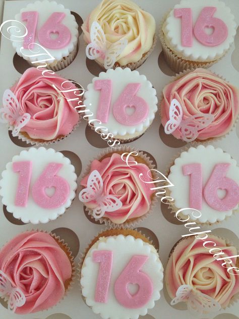 16th birthday cupcakes Sweet Sixteen Cupcakes Ideas, 17 Birthday Cupcakes, Sweet 16 Birthday Cupcakes, 16 Cupcake Cake, Sweet 16 Cupcake Ideas, 17th Birthday Cupcakes, 16 Birthday Cupcakes, Cupcakes Sweet 16, Sweet Sixteen Cupcakes