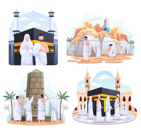 Kawaii, Aquarium Architecture, Grande Ablution, Muslim Kids Crafts, Diy Eid Gifts, The Kaaba, Islamic Books For Kids, Pilgrimage To Mecca, Hajj Pilgrimage