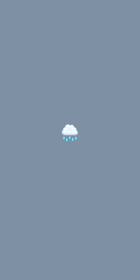 Aesthetic Rain Emoji Wallpaper for iOS and Android. Simple yet cute. Blue wallpaper collections. Ios Emoji Wallpaper, Rain Emoji, Cloud Emoji, Wallpaper For Ios, Aesthetic Rain, Ios Emoji, Cute Blue Wallpaper, Cute Desktop Wallpaper, Trippy Wallpaper