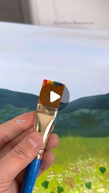 Emily Seilhamer on Instagram: "EASY rainbow painting trick! 🌈🎨 #easypainting #tipsandtricks #paintingtips #rainbow #rainbows #howto #tutorials" How To Paint A Rainbow, Easy Rainbow Painting, Painting Ideas Rainbow, Painting A Rainbow, Rainbow Drawing, Painted Rainbow, Rainbow Painting, Acrylic Painting Tutorials, Painting Tutorials