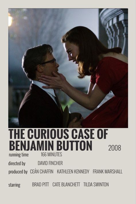 Curious Case Of Benjamin Button, Benjamin Button, Film Polaroid, Film Recommendations, Cinema Quotes, Movie To Watch List, Girly Movies, Film Posters Minimalist, Polaroid Poster