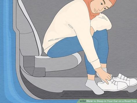 How to Sleep in Your Car on a Road Trip: 13 Steps (with Pictures) Car Sleeping Hacks, Sleeping In Your Car Hacks, Sleeping In Car, Car Travel Hacks, Sleep In Car, Sleeping In Your Car, Sleeping Hacks, When You Cant Sleep, How To Sleep