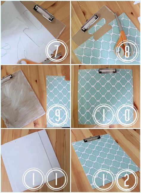 Dollar Store Clipboard Craft Clipboard Crafts, Clipboard Art, Diy Clipboard, Clipboard Decorating, Farmhouse Ladder, Personalized Clipboards, Dollar Store Diy Projects, Diy Office, Craft Tutorial