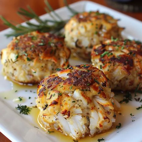 Healthy Crab Cakes Recipe, Crab Cake Stuffed Shrimp, Appetizer Crab Cakes, Crab Topping For Fish, Simple Crab Cakes Recipe, Crab Cakes Baked In Oven, Broiled Crab Cakes Recipe, Crab Cake Side Dishes, Oven Crab Cakes