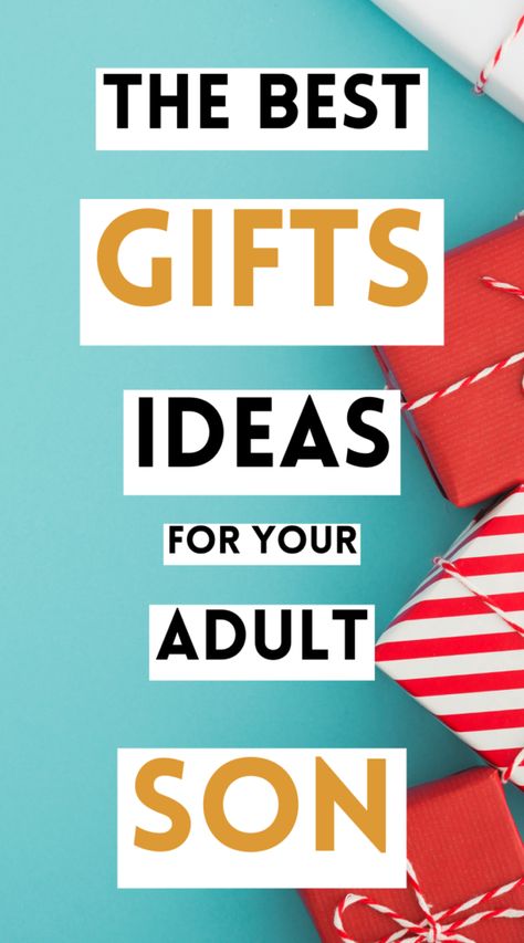 40 Best Gift Ideas For Your Adult Son - Looking for a cool gift for your adult son? Discover a wide variety of nice gifts for him, gifts he will love, no matter what he's into, from sentimental personalized gifts to the latest tech gadget and fashion accessories and much more! | Gifts for son birthday | Son birthday Gifts | Present for Christmas son | Christmas gifts for son men | Gift ideas for men | Son Birthday Gifts From Mom, Gifts For Adult Male, Care Package Ideas For Son, Best Gifts For Adult Son, Young Adult Christmas Gifts Men, Christmas Gifts For Mom From Son, Gifts For 35 Year Old Men, Christmas Gifts For Men In Their 20s, Birthday Care Package Ideas For Guys