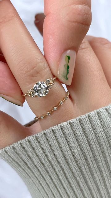 Melanie Casey Fine Jewelry on Instagram: "A 1ct. round cut diamond Snowdrift Ring styled with our signature Petite Diamond Distance Band. 🤍" Melanie Casey Snowdrift Ring, Melanie Casey Snowdrift, Diamond Distance Band, Snowdrift Ring, Melanie Casey, Handcrafted Engagement Ring, Future Engagement Rings, Round Engagement Rings, White Gold Wedding Bands