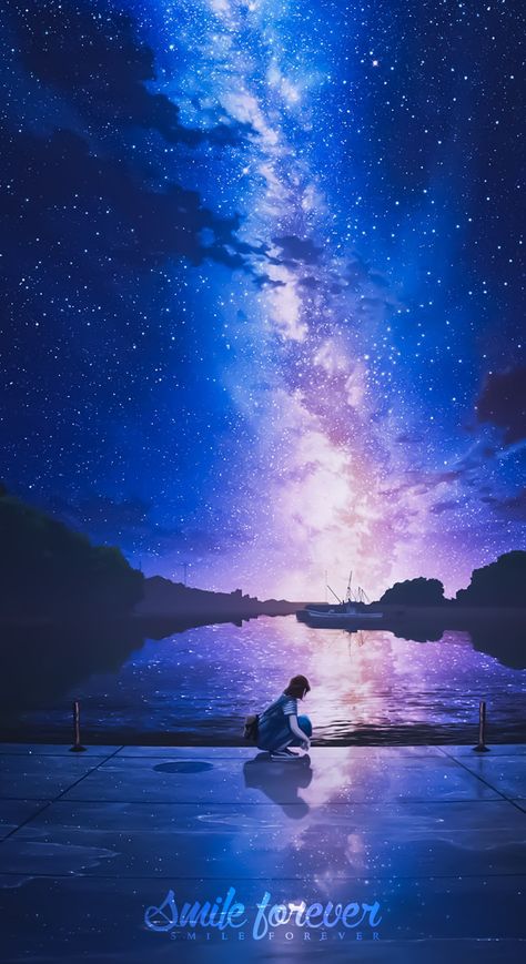 anime scenery, stars, night, scenic, anime, wallpaper Joy Boy, Light Grunge, Anime Places, Fly Emirates, Sky Anime, Scene Wallpaper, Night Sky Wallpaper, Night Scenery, Cute Simple Wallpapers