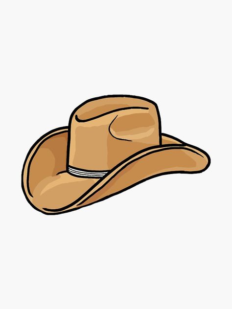 Cowboy Hat Clip Art, Cowboy Hat Reference, Cowboy Hat Doodle, Cowgirl Hat Drawing, Rome Scrapbook, Cartoon Cowboy Hat, Cowboy Hat Painting, Cowboy Hat Clipart, Cowboy Hat Illustration