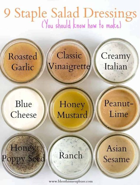 Homemade Dressing Recipe, Tiny Fridge, Best Roast Potatoes, Ranch Salad Dressing, Creamy Dressing, Salad Dressing Recipes Homemade, Honey Mustard Dressing, Italian Salad Dressing, Homemade Salads