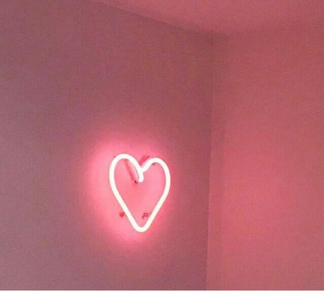 Baker Miller Pink Aesthetic, Widgets Pink, Heart Neon Sign, Wallpers Pink, Heart Neon, Lovecore Aesthetic, Decoration Lights, Soft Pink Theme, Baby Pink Aesthetic