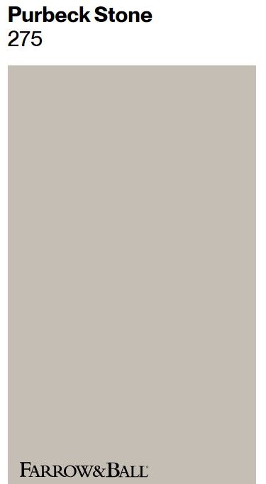 Purbeck Stone Farrow And Ball, Farrow And Ball Purbeck Stone, Stone Paint Color, Paint Color Swatches, Stone Paint, Purbeck Stone, Country Style Interiors, Narrow Hallway Decorating, Trellis Wallpaper