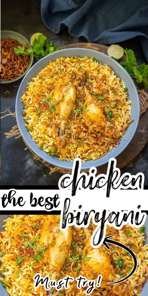 Chicken Byriani Recipe, Byriani Recipe, Chicken Biryani Recipe Indian, Biryani Rice Recipe, Easy Biryani, Hyderabadi Chicken, Middle East Recipes, Indian Chicken Recipes, Chicken Biryani Recipe