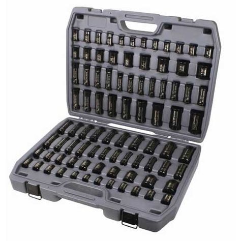 86 Piece 3/8" & 1/2" Drive Combo Standard & Deep Socket Set (SAE & Metric)  $225 Toy Model Cars, Socket Wrench Set, Deep Impact, Socket Wrench, Socket Wrenches, Waffle Iron, Wrench Set, Used Tools, Socket Set