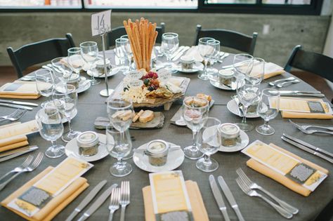 San Francisco Conservatory Wedding - instead of centerpieces they did meat & cheese trays.  that might be more my style but everything else on here looks cute! Food Centerpieces Wedding, Food Centerpieces, Wedding Brunch Reception, Brunch Table Setting, Best Destination Wedding Locations, Christmas Brunch Recipes, Edible Centerpieces, Conservatory Wedding, Planning A Small Wedding