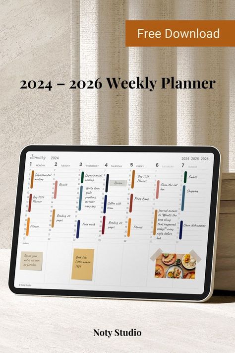 Free Weekly Planner Template for 2024-2026 budgetplannertemplate #undateddigitalplanner #plannerorganizer #diydigitalplanner Study Planner Ideas, Free Printable Weekly Planner Template, Free Weekly Planner Templates, Free Weekly Planner, Digital Planner Ideas, Life Raft, Meal Planner Printable Free, Free Planner Templates, Weekly Planner Free Printable