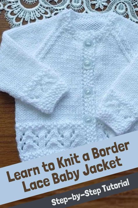 Knitting a beautiful baby jacket is a wonderful way to create a cherished garment that combines style, warmth, and love.rnrnToday, we're excited to share a stunning Border Lace Baby Jacket tutorial by the talented Sheila's Just Knitting. This elegant jacket is perfect for keeping little ones cozy while adding a touch of sophistication to their wardrobe.rnrnWhy Knit a Border Lace Baby Jacket?rnrnA Border Lace Baby Jacket is an excellent project for several reasons. The delicate lace border adds Free Knitting Patterns For Toddlers, Baby Knitting Patterns Free Newborn, Jacket Tutorial, Free Baby Sweater Knitting Patterns, Baby Boy Knitting Patterns Free, Easy Baby Knitting Patterns, Raglan Cardigan, Baby Jackets Pattern, Boys Knitting Patterns Free