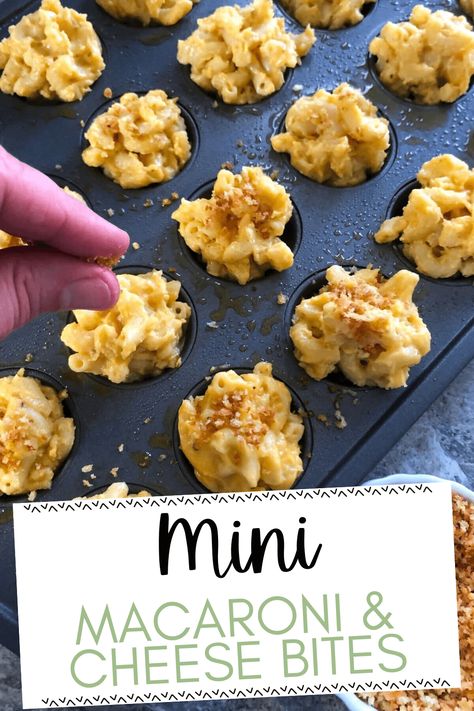 If you are a fan of macaroni and cheese then you will love this Mini Macaroni and Cheese Bites recipe. The bite sized cheesy snacks are perfect to serve as a fun appetizer or a side dish. Mac Abd Cheese, Macaroni And Cheese Bites, Macaroni Cheese Bites, Thanksgiving Mac And Cheese, Cheesy Snacks, Mac N Cheese Bites, Cheesy Mac, Cheese Bites Recipe, Mac And Cheese Cups