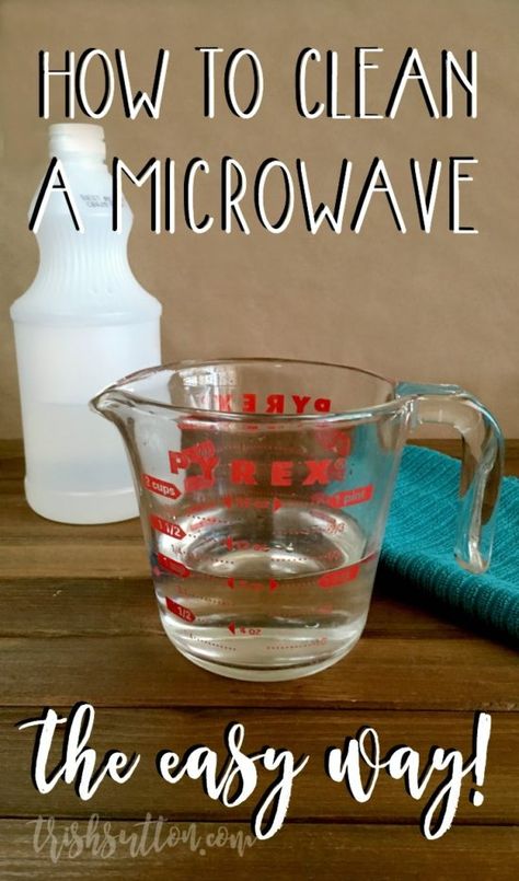 So simple. So easy. The dirtiest microwave will come clean with just water and vinegar in minutes. How To Clean A Microwave (The Easy Way):  http://trishsutton.com/how-to-clean-microwave-easy-way/ Clean Microwave Vinegar, Clean A Microwave, Microwave Cleaning, Microwave Cleaning Hack, Easy Microwave Cleaning, Microwave Hacks, Microwave Baking, Cleaning Stuff, Green Clean