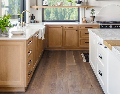 Kitchen with wood floors, beech cabinets, countertops, sink, faucet, and windows Beech Kitchen Cabinets, Beech Kitchen, Bedroom Decorate, Kitchen Runner Rug, Bedroom Area Rug, Kitchen Runner, Traditional Lighting, Traditional Area Rugs, White Area Rug