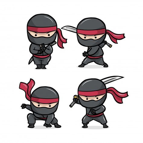 Croquis, Cute Ninja Drawing, Samurai Chibi, Ninja Drawing, Ninja Character, Ninja Japan, Ninja Tattoo, Hoodie Illustration, Ninja Illustration