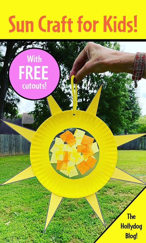 Check out one of my favorite preschool crafts! This sun craft for kids is great for building fine motor skills and boosting creativity! Sun Crafts for Kids | Sun Craft Preschool | Sun Theme | Summer Activities | Suncatcher | Suncatcher DIY Preschool Sun Catchers, Sun Crafts For Infants, Sunny Day Craft Preschool, Summer Crafts Preschoolers, Eyfs Summer Crafts, Fun Arts And Crafts For Preschoolers, S Is For Sun Craft, Sunshine Craft Preschool, Sun Catcher Preschool Craft